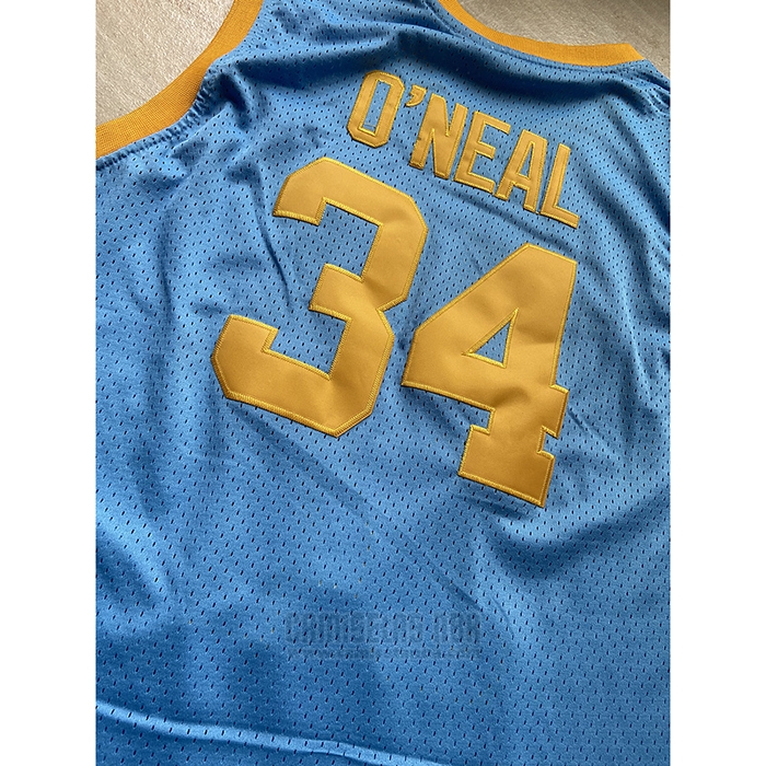 Camiseta Los Angeles Lakers Shaquille O'Neal #34 Mitchell & Ness 2001-02 Azul
